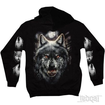 Wolf Moon - Farkasos kapucnis pulóver